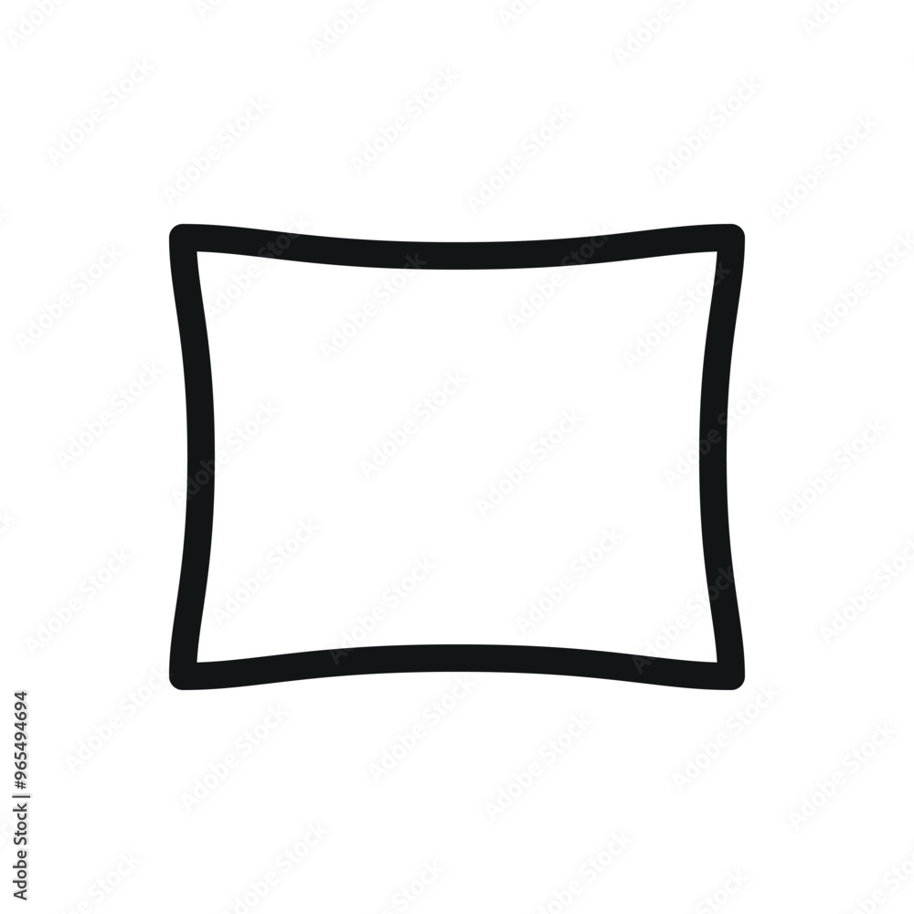 Simple pillow isolated icon, simple cushion cover vector icon with editable stroke Simple pillow isolated icon, simple cushion cover vector icon with editable stroke