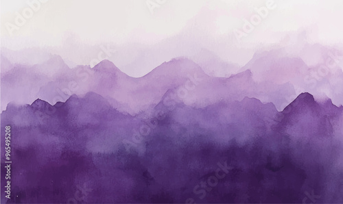 Purple Violet Lavender Watercolor Abstract Background, Texture	
