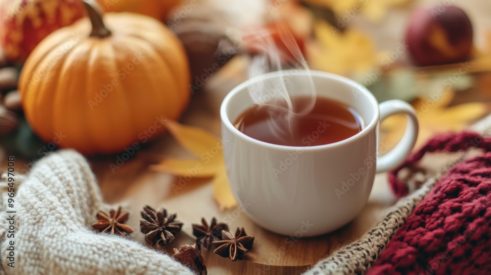 Isolated shot of_a mug of_ a hot_drink, in autumn Isolated shot of_a mug of_ a hot_drink, in autumn