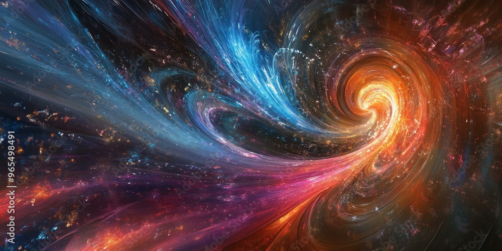 Abstract swirling colors with glitter and light streaks. Abstract swirling colors with glitter and light streaks.