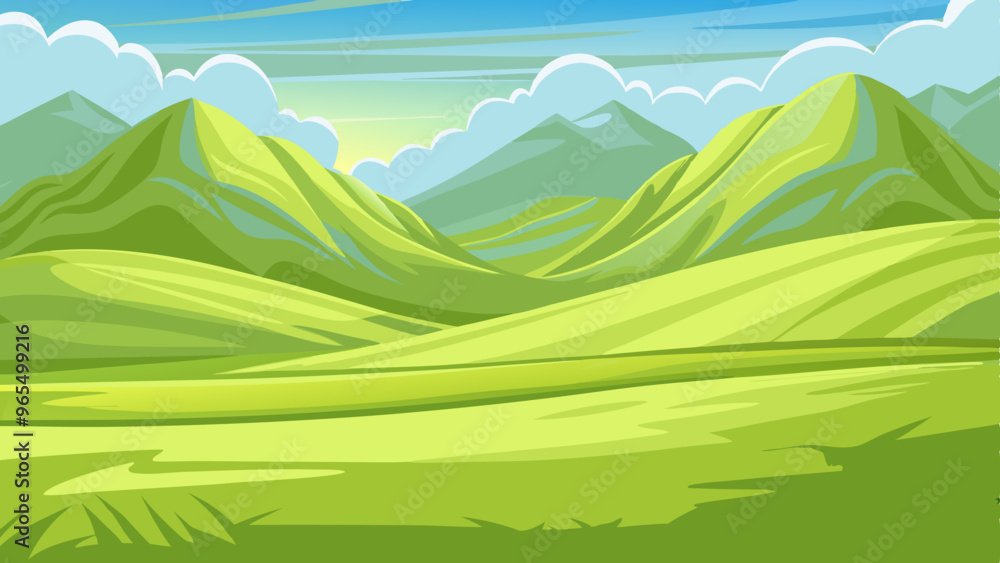 Obraz premium landscape with mountains and sky