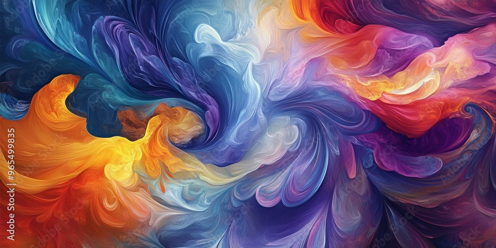 Abstract swirling painted art in vibrant colors. Abstract swirling painted art in vibrant colors.