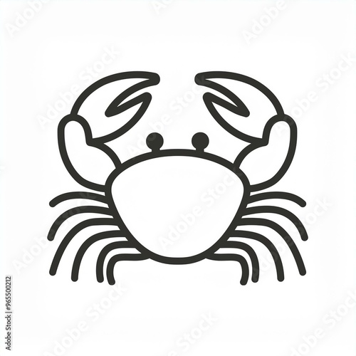 crab black icon isolated on white