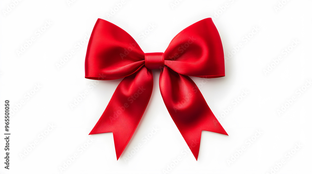 Decorative Red bow isolated on white background Decorative Red bow isolated on white background