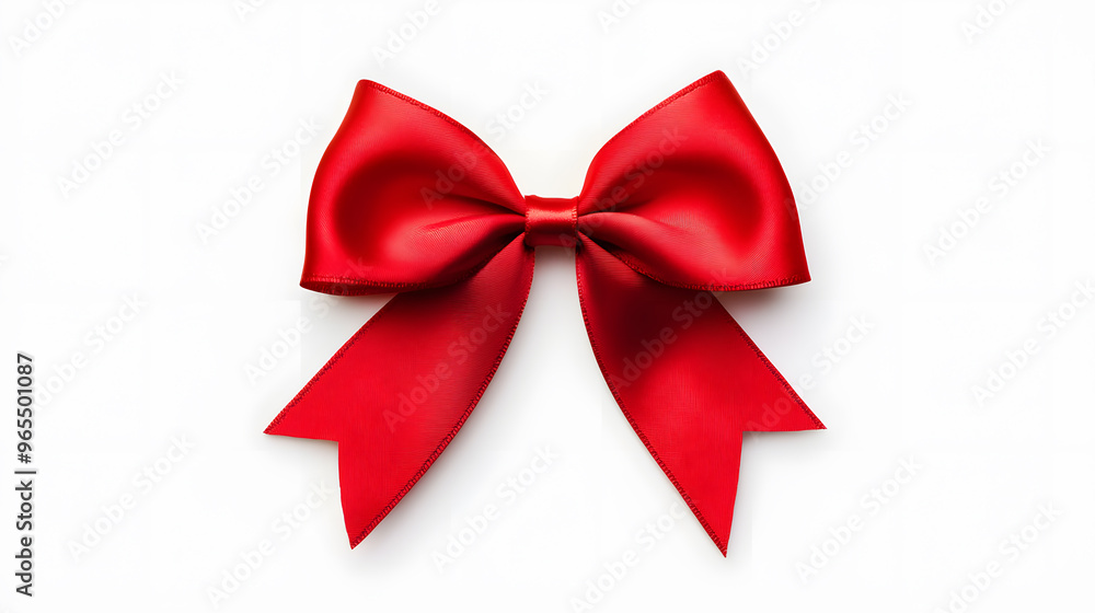 Decorative Red bow isolated on white background Decorative Red bow isolated on white background