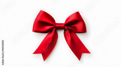  Decorative Red bow isolated on white background