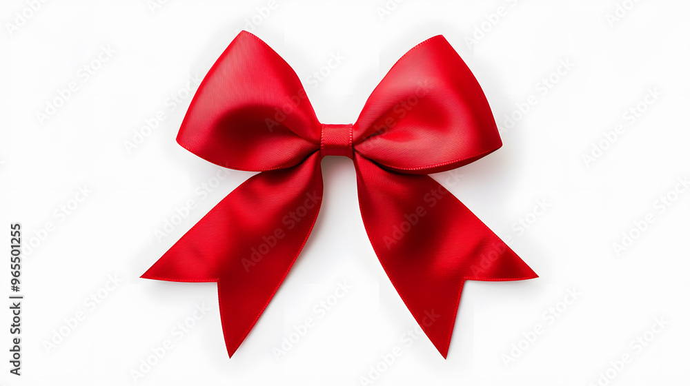 Decorative Red bow isolated on white background Decorative Red bow isolated on white background