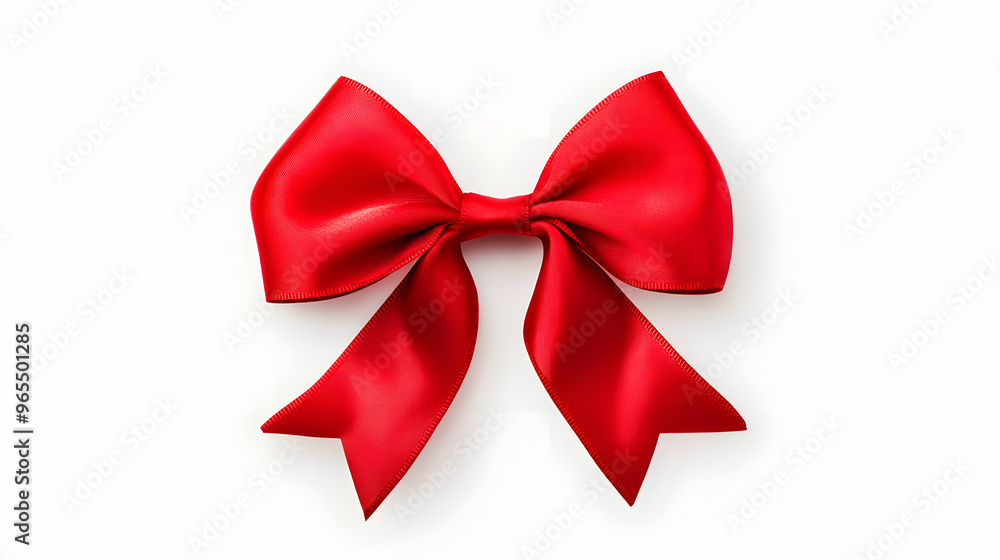 Decorative Red bow isolated on white background Decorative Red bow isolated on white background