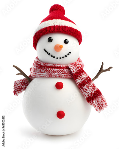 Cute Snowman isolated on white background