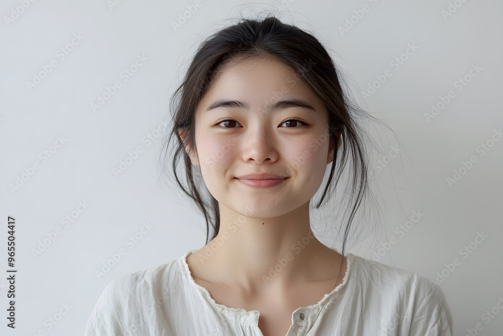 Portrait of young asian woman isolated on white background Portrait of young asian woman isolated on white background