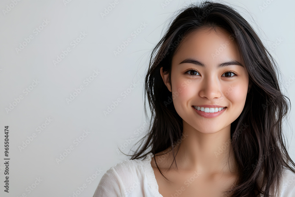 Portrait of young asian woman isolated on white background Portrait of young asian woman isolated on white background