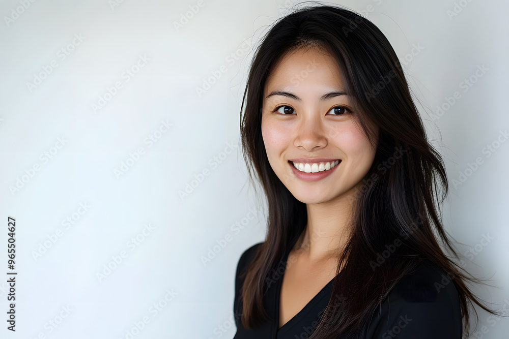 Portrait of young asian woman isolated on white background Portrait of young asian woman isolated on white background