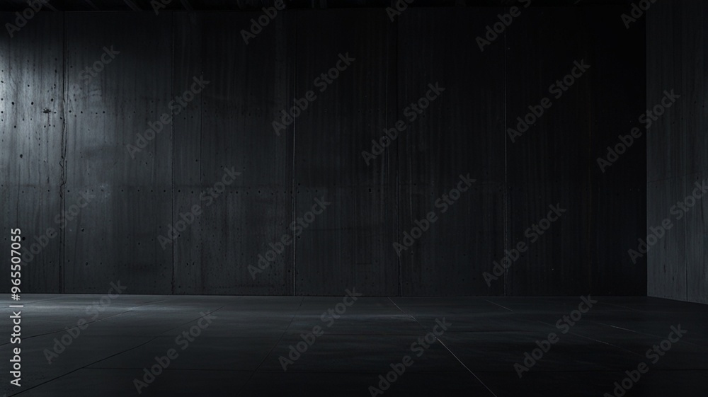 Grungy, empty dark room with concrete floor and textured walls Grungy, empty dark room with concrete floor and textured walls