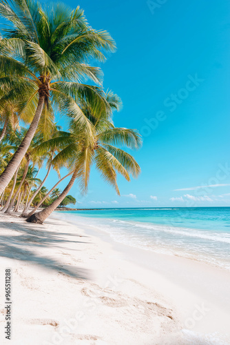 A photo of palm trees on a beach