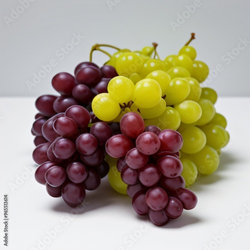 Bunch of grapes isolated on white background..