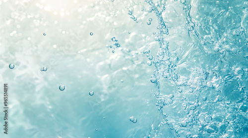 Gentle and peaceful water waves adorned with delicate air bubbles dancing on the surface