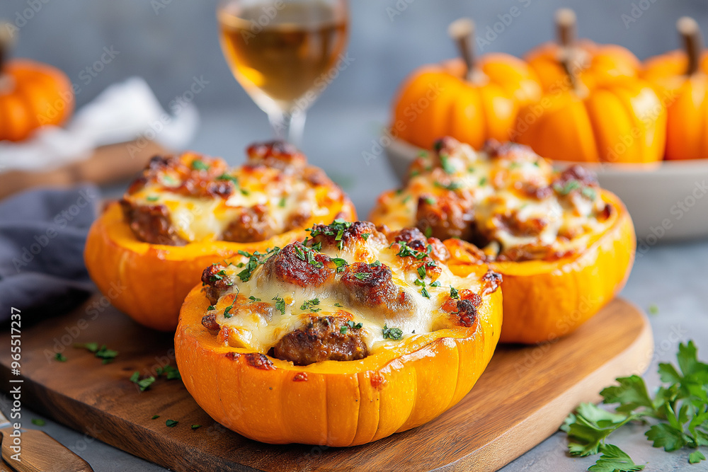 Savory Stuffed Pumpkin with Sausage and Cheese Savory Stuffed Pumpkin with Sausage and Cheese