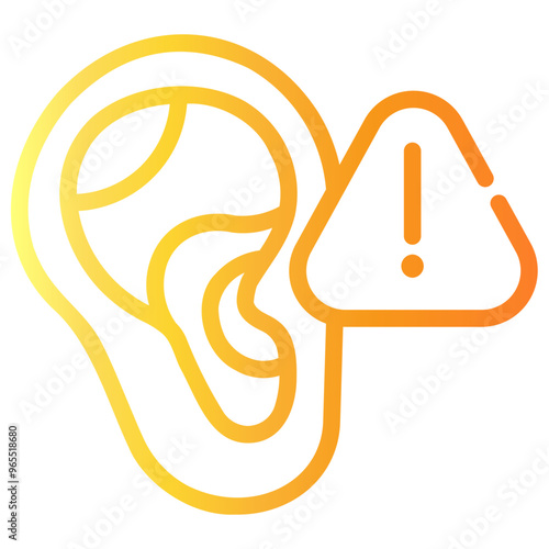 hearing Line Gradient Icon