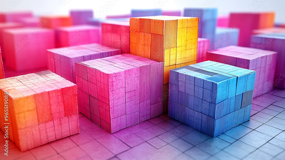 A creative 3D papercraft heatmap, vibrant grid of paper squares with different textures and thicknesses, rising out of the grid to show intensity, dynamic lighting, sharp paper details, A creative 3D papercraft heatmap, vibrant grid of paper squares with different textures and thicknesses, rising out of the grid to show intensity, dynamic lighting, sharp paper details,