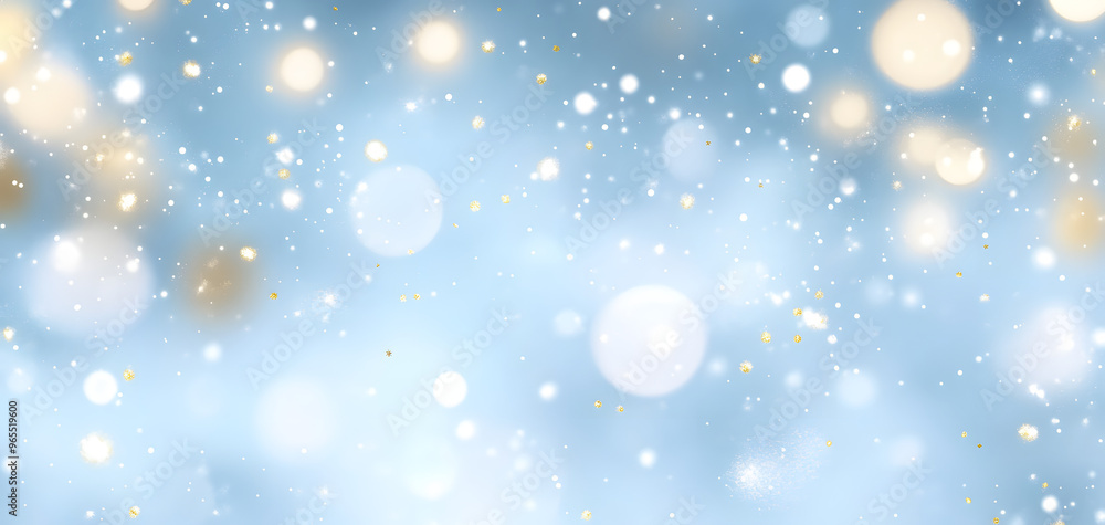 A beautiful background with shiny lights and a bokeh effect on a blue gradient, Christmas decoration. A beautiful background with shiny lights and a bokeh effect on a blue gradient, Christmas decoration.