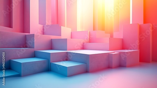 A detailed 3D papercraft box plot, pastel-colored folded paper strips creating rectangular boxes and lines, glowing light casting realistic shadows, sharp paper textures, clean minimalist background.