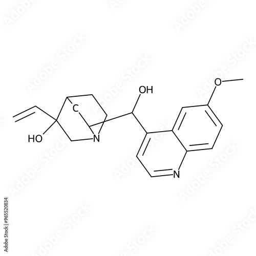 6-[hydroxy-(6-methoxy-4-quinolyl)methyl]-3-vinyl-quinuclidin-3-ol