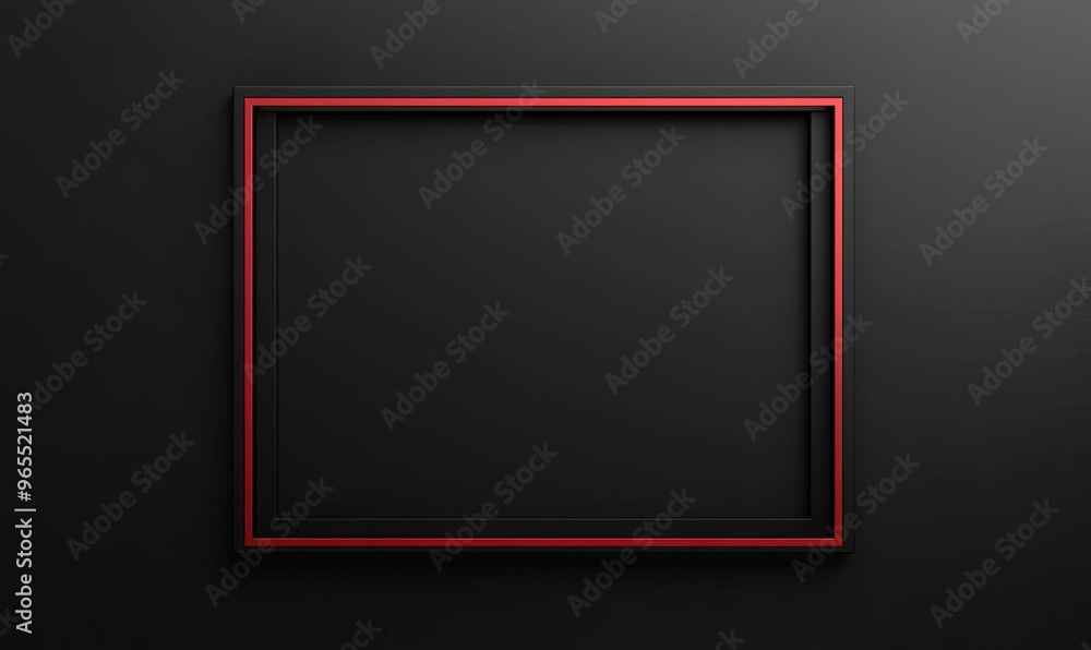 Sleek Black Frame with Red Accents Sleek Black Frame with Red Accents