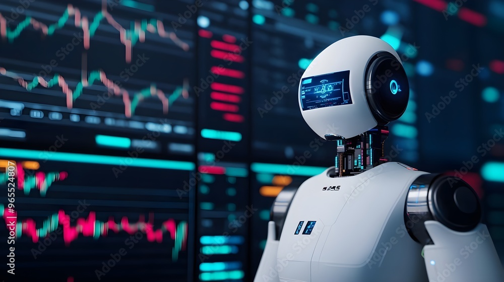 White Robot AI Trading Stock Market Data Analysis White Robot AI Trading Stock Market Data Analysis