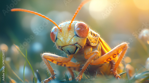 grasshoppers landed on the leaves