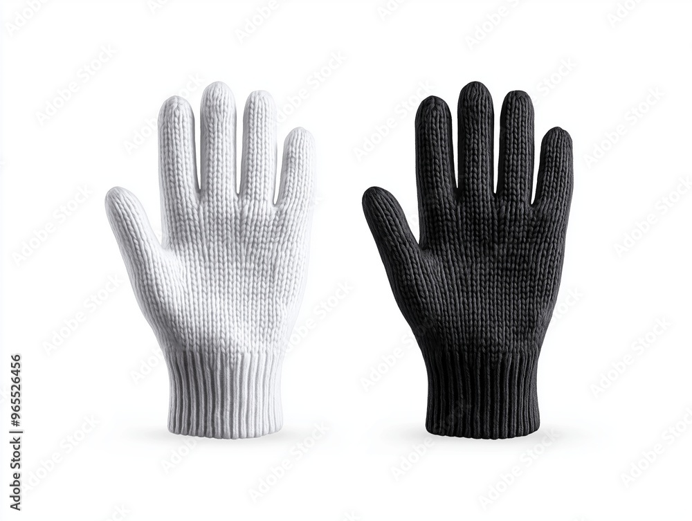 Obraz premium black gloves isolated on white