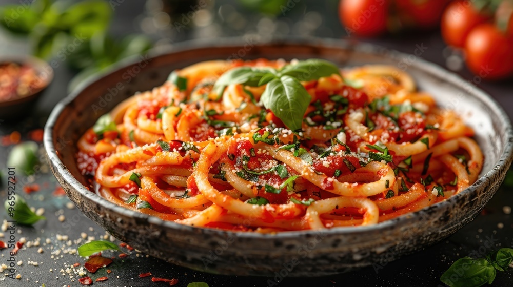 Beautifully presented keto-friendly zucchini noodles dish, topped with marinara sauce and Parmesan cheese Beautifully presented keto-friendly zucchini noodles dish, topped with marinara sauce and Parmesan cheese