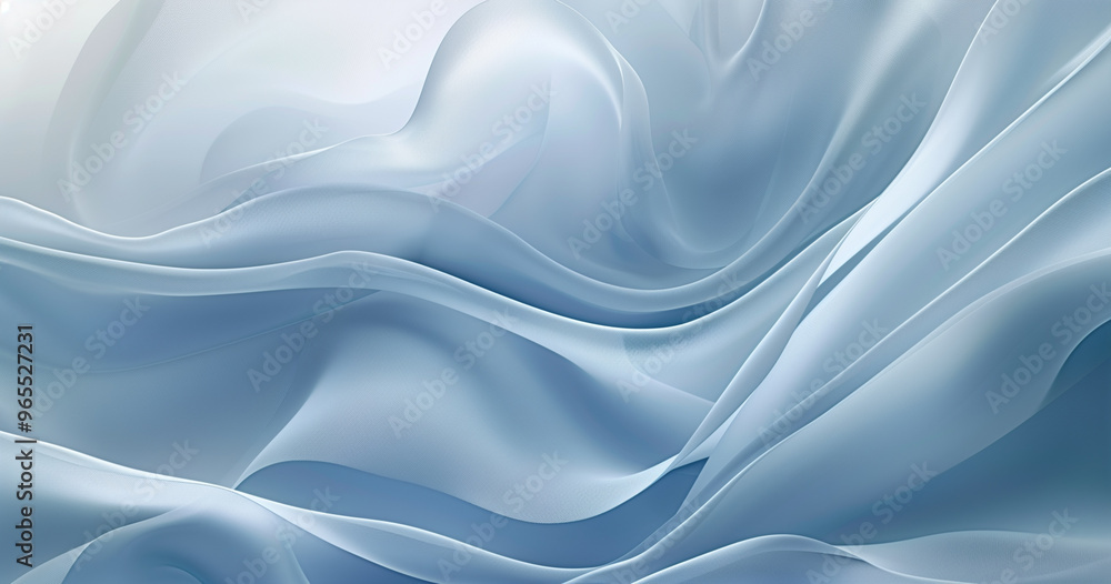 Obraz premium Abstract blue background with soft waves and light lines for elegant design 
