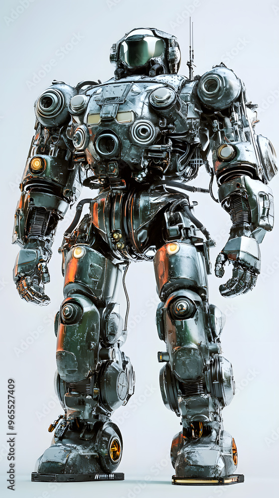 In the Japanese tokusatsu style of the Showa period, present the image of a huge robot In the Japanese tokusatsu style of the Showa period, present the image of a huge robot