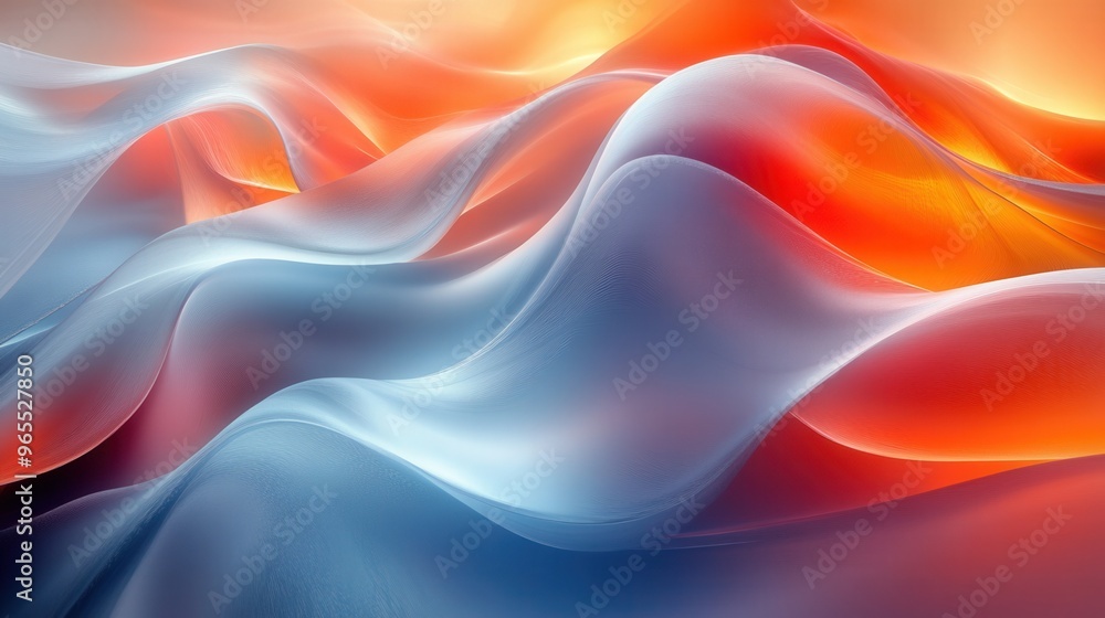 Fototapeta premium A mesmerizing abstract composition of flowing lines and shapes, evoking a sense of movement, energy, and fluidity