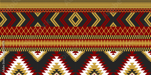 Geometric ethnic pattern, seamless pattern of the Navajo tribe. Native American. Seamless vector pattern, seamless Mexican rug, woven carpet. Folk embroidery, Bohemian, Aztec style.	