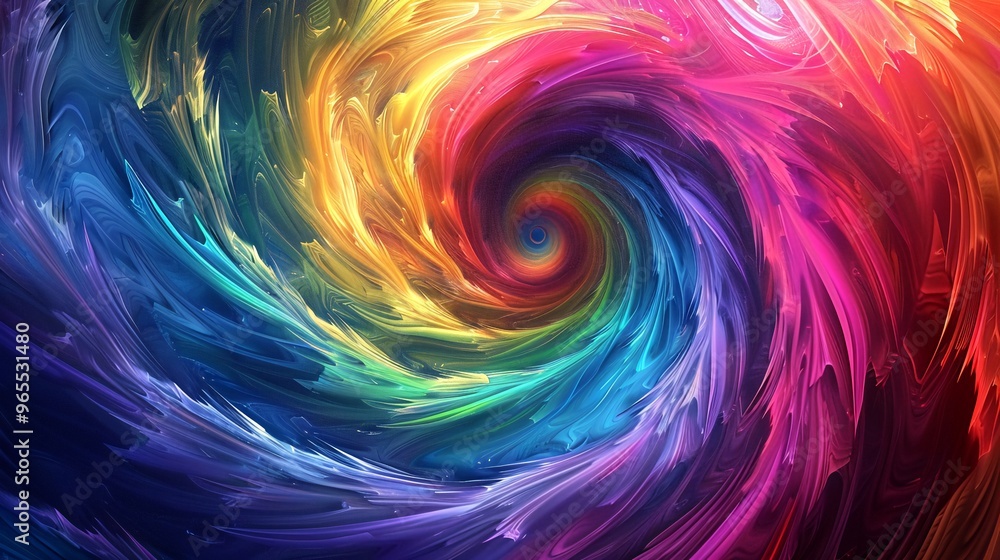 A vibrant, swirling abstract design featuring a spectrum of colors in a vortex pattern. A vibrant, swirling abstract design featuring a spectrum of colors in a vortex pattern.