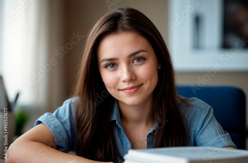 brown-haired girl studying Free Download brown-haired girl studying - GFXLoad