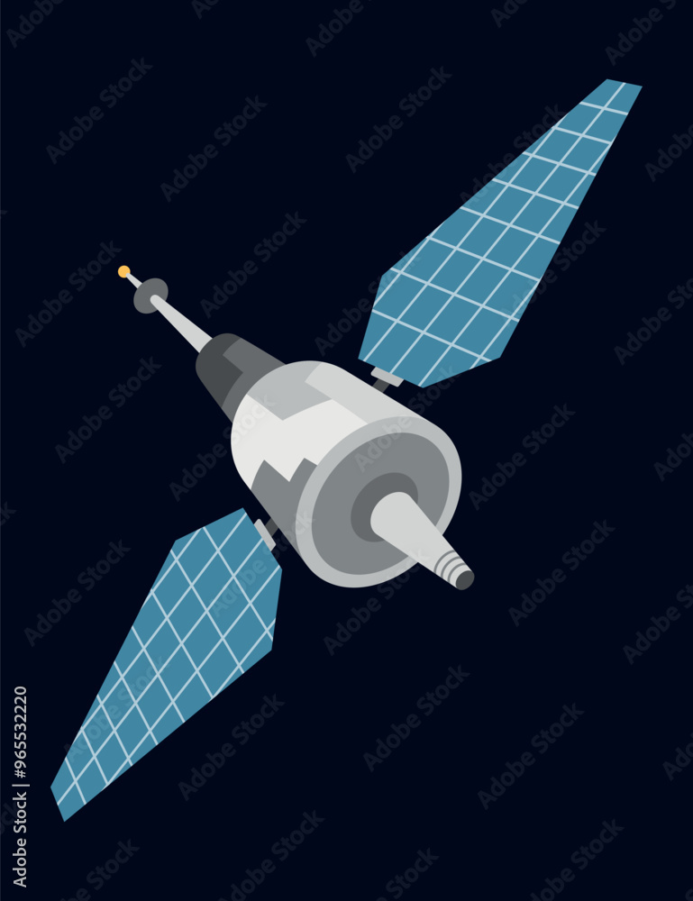 A Vibrant Pixel Art Featuring Spacecraft and Satellite from Imagination