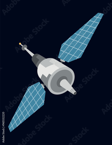 Obraz na płótnie A Vibrant Pixel Art Featuring Spacecraft and Satellite from Imagination w salonie