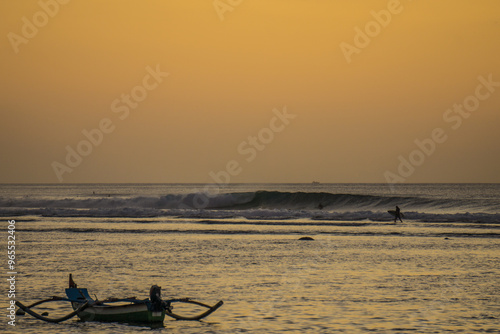 sunset barrell bali photo