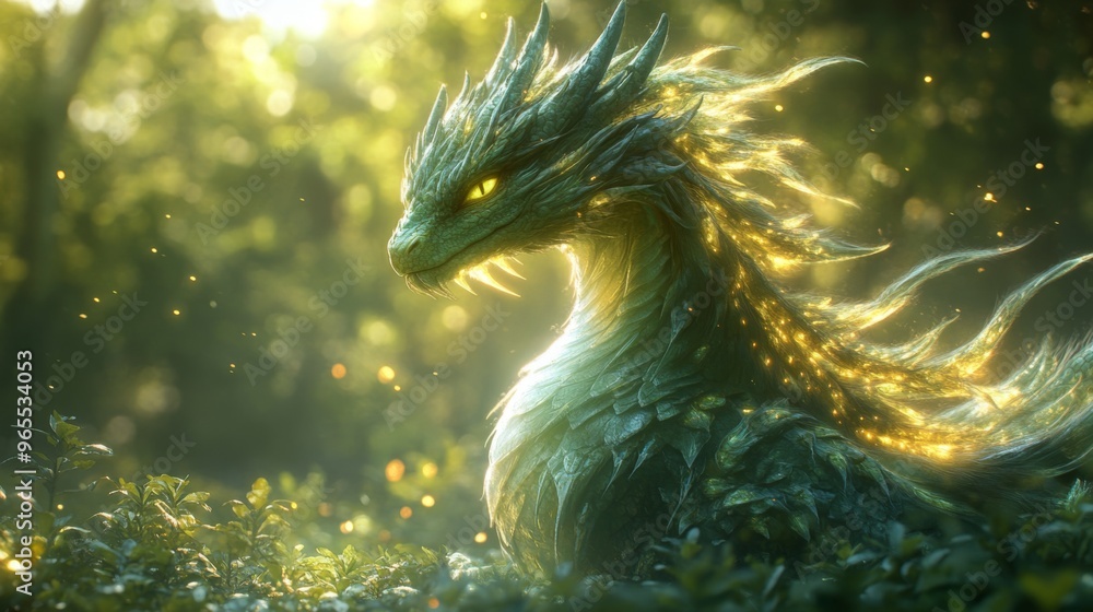 Anime-inspired magical of the creature enchanted forest Anime-inspired magical of the creature enchanted forest