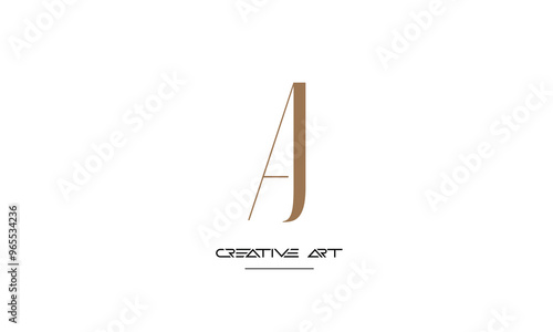 JA, AJ, J, A abstract letters logo monogram photo