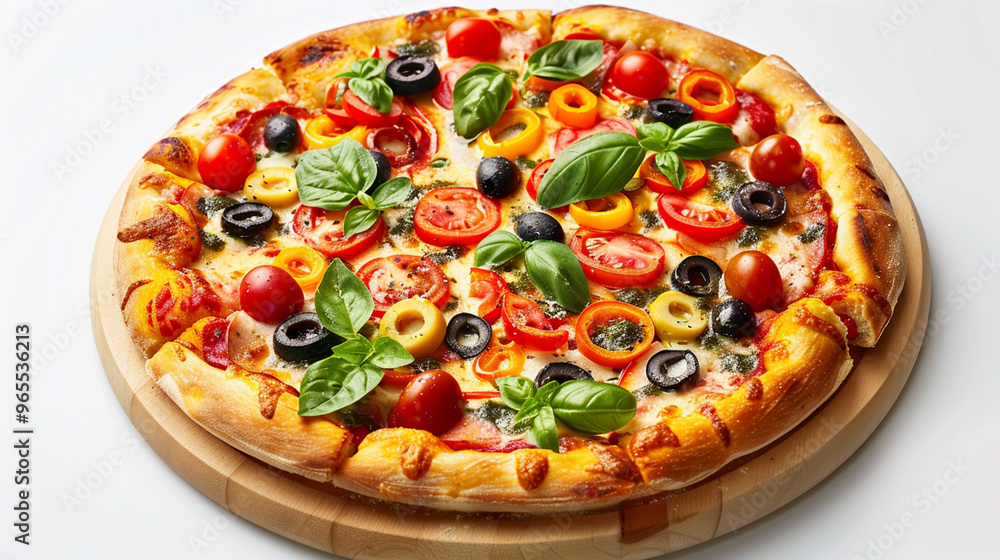 Delicious Vegetarian Pizza with a Variety of Fresh and Flavorful Toppings
Delicious Vegetarian Pizza with a Variety of Fresh and Flavorful Toppings