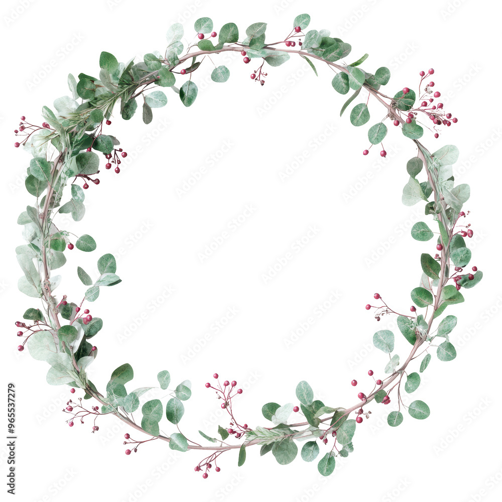 Christmas wreath made of holly and pine branches with red berries, perfect for festive door decor. Isolated on white background.
Christmas wreath made of holly and pine branches with red berries, perfect for festive door decor. Isolated on white background.