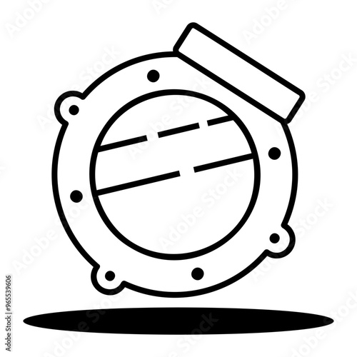 porthole Line Icon