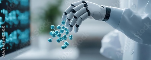 AI robot assisting in diagnosing rare diseases by analyzing vast medical data sets, AI robot diagnosis, revolutionary medical innovation