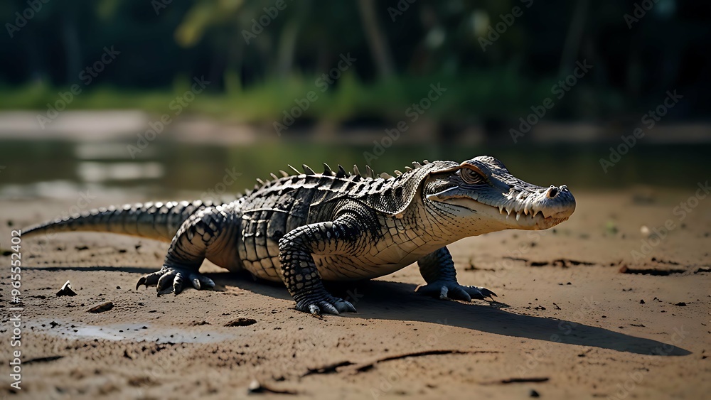 Fototapeta premium Crocodile in the water