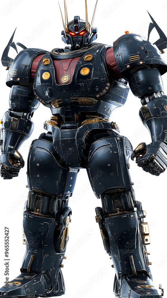 In the Japanese tokusatsu style of the Showa period, present the image of a huge robot In the Japanese tokusatsu style of the Showa period, present the image of a huge robot