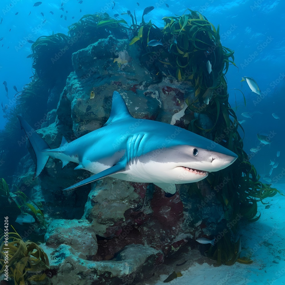 Fototapeta premium Great shark in the ocean