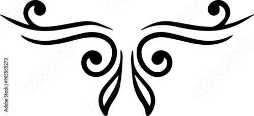 Illustration of a decorative divider with abstract swirls.